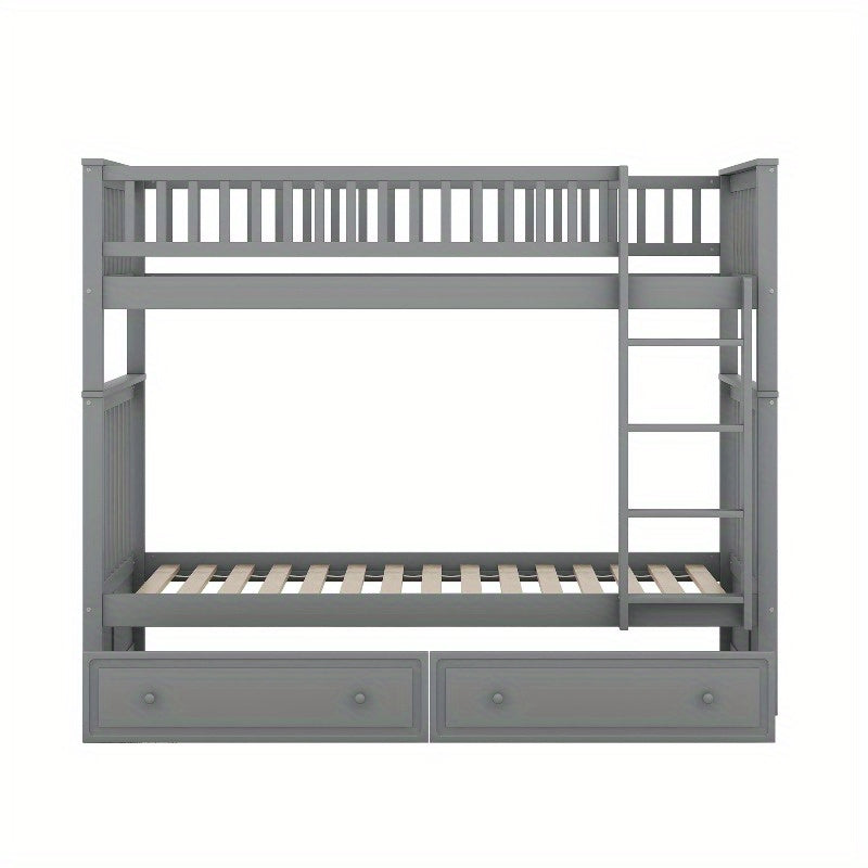 Stapelbed – Hoogslaper – Bunkbed – Kinderbed – Jongensbed – 90x200cm – Met Laden – Metaal – Ruimtebesparend – Duurzaam