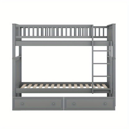 Stapelbed – Hoogslaper – Bunkbed – Kinderbed – Jongensbed – 90x200cm – Met Laden – Metaal – Ruimtebesparend – Duurzaam