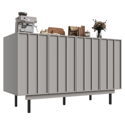 Dining Room Cabinet 140×38×82cm, Unique Design Storage Cabinet for Dining or Living Room, Freestanding Minimalist Sideboard in Gray,  Spacesaving Furniture, Sleek Storage Unit, Highquality Materials, Sturdy Cabinet, Versati
