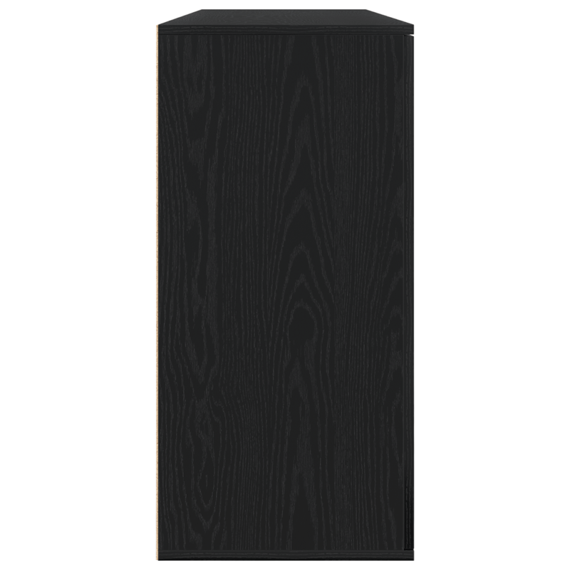 Sideboard – Dressoir – Opbergkast – Kast – Meubel – Set Van 2 – Zwart Eikenhout – 79x38x80 cm – Duurzaam Hardhout – Verwijderbare Opbergruimte