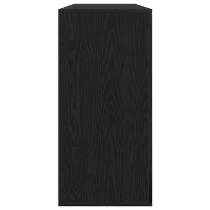 Sideboard – Dressoir – Opbergkast – Kast – Meubel – Set Van 2 – Zwart Eikenhout – 79x38x80 cm – Duurzaam Hardhout – Verwijderbare Opbergruimte