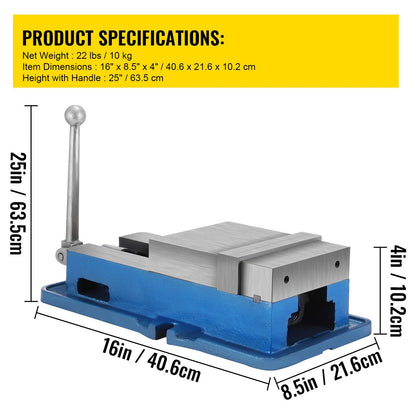 Werkbankklem – Tafelklem – Bankschroef – Klem – Montageklem – Metaal – 15 cm Bekbreedte – Stevige Metalen Constructie