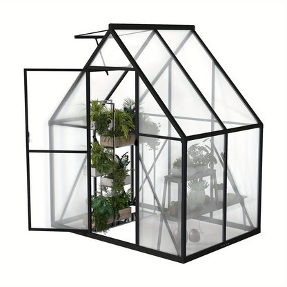 Tomatenkas – Kweekkas – Serre – Groeikas – Tuinkas – Aluminium Frame – Versterkte Fundering – 125x180x195 cm – Ventilerend Dakluik