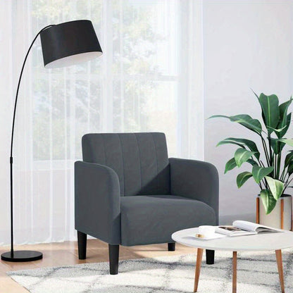 Fauteuil – Relaxfauteuil – Loungestoel – Zitzak – Leunstoel – Donkergrijs Zwart – Memory Foam Vulling – Stevig Houten MDF Frame
