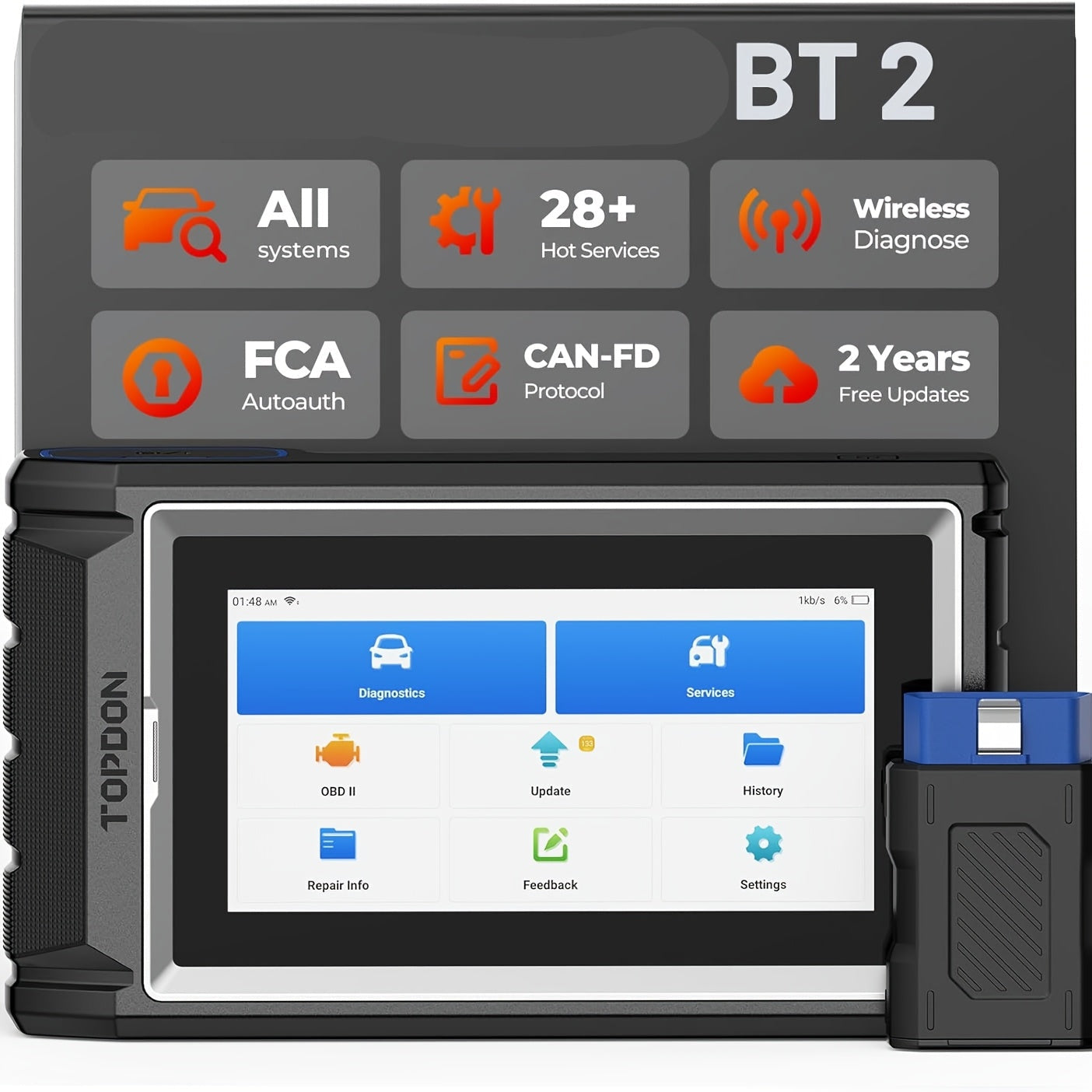 OBD2 Scanner – Auto Uitleesapparaat – Diagnose Tool – Foutcode Lezer – Uitleesapparaat – Draadloos WiFi – 28+ Resetfuncties – Voor Auto’s Tot 36V