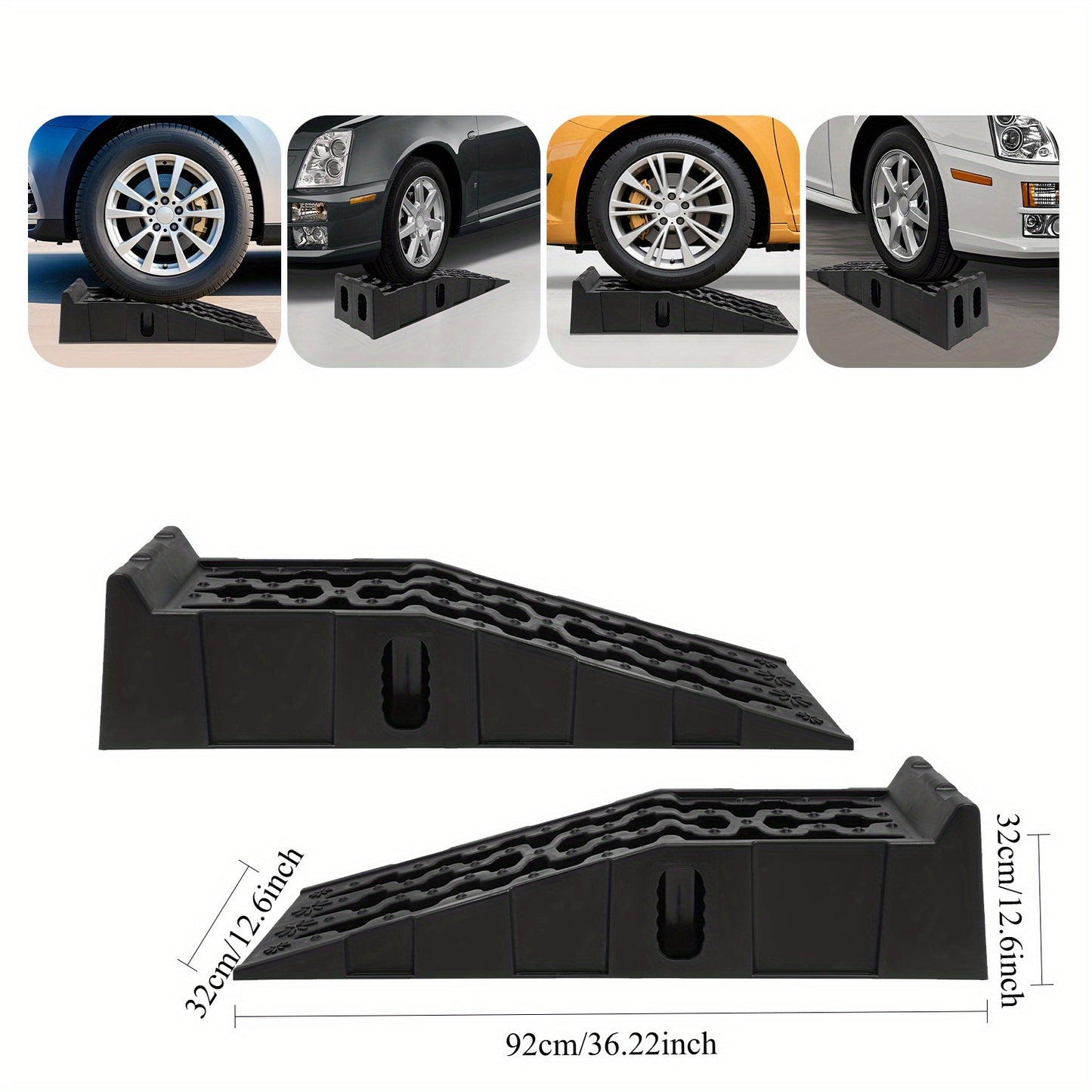 Oplaadbruggen – Oprijbrug – Oprijplaten – Drempelbrug – Autoliften – Antislip Plastic – Belastbaar Tot 7257 kg – Hefhoogte 17 cm