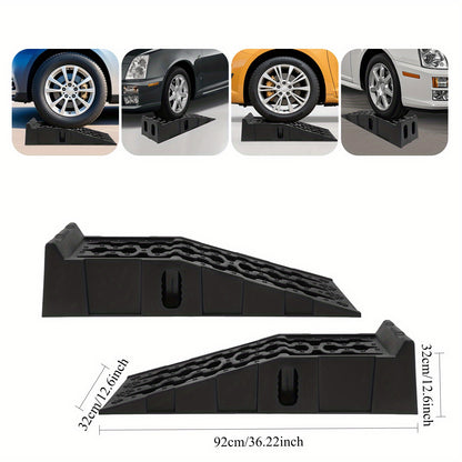 Oplaadbruggen – Oprijbrug – Oprijplaten – Drempelbrug – Autoliften – Antislip Plastic – Belastbaar Tot 7257 kg – Hefhoogte 17 cm