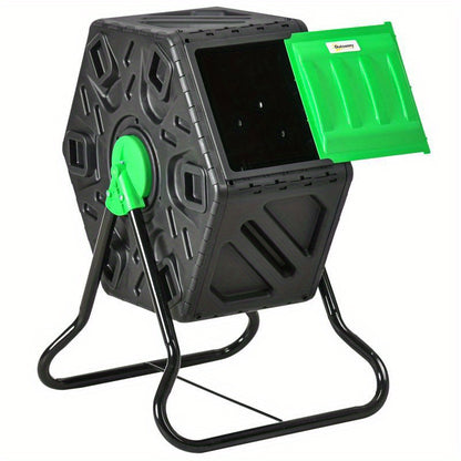Compostbak – Composteerder – Composter – Compostvat – Tuincomposteerder – 65 Liter Capaciteit – Metaal en Kunststof Design met 24 Ventilatieopeningen