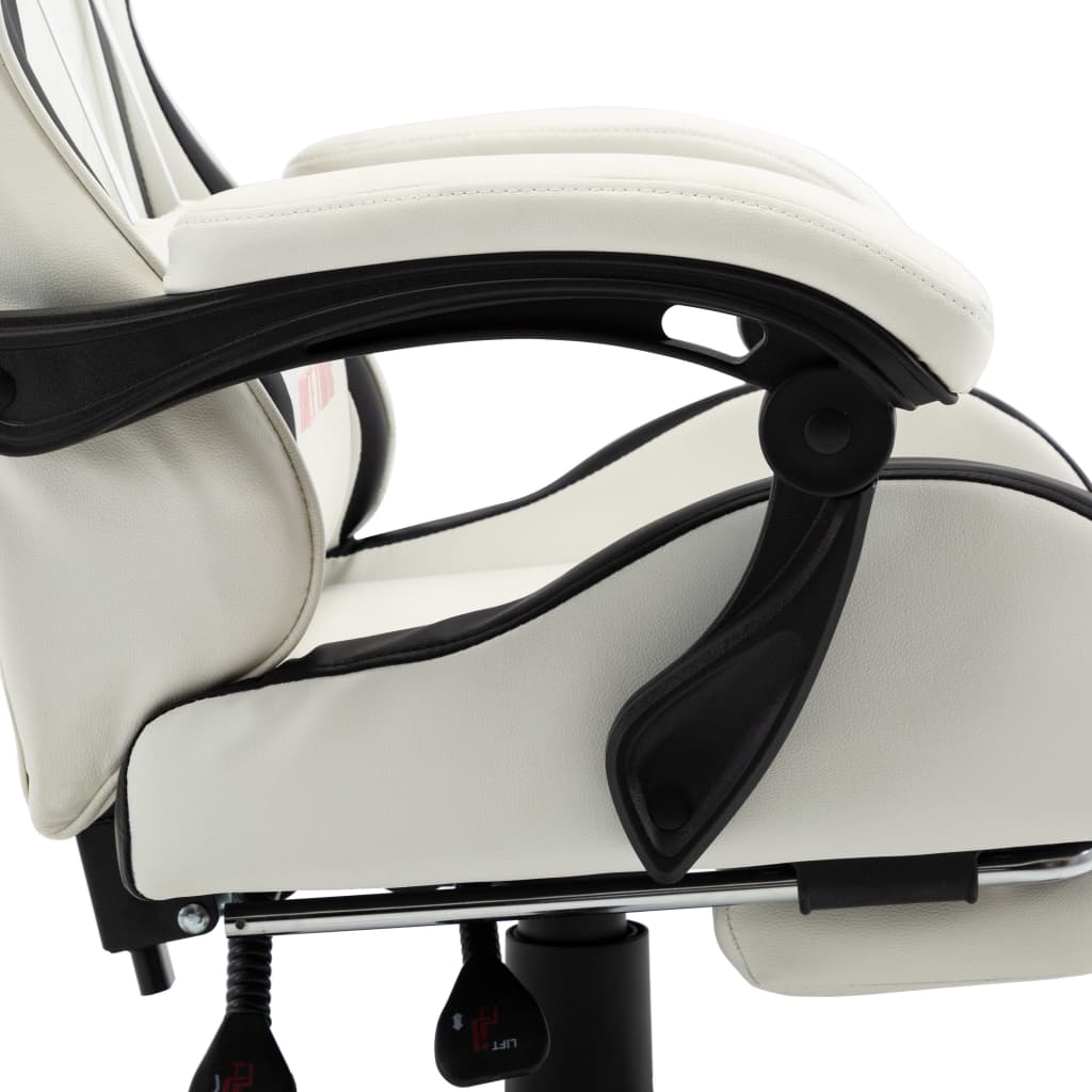 Gamestoel – Gaming Stoel – Game Stoel – Gaming Chair – Racestoel – Verstelbaar – Kunstleer – Inklapbare Voetensteun – 360° Draaibaar