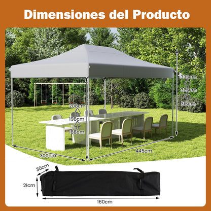 Tuinkamer – Tuinentent – Pop-up Tent – Schaduw Tent – Bistro Tent – Verstelbare Hoogte – 13,5 m² Schaduwoppervlak