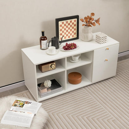 Witte Opbergkast – Opbergmeubel – Kasten – Dressoir – Ladekast – Ruim 108x39 cm – MDF Met Metalen Ladegeleiders