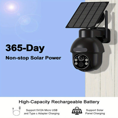 Beveiligingscamera – Draadloze Camera – Zonnecamera – Slimme Beveiliging – 360° Draaibaar – 3MP HD Resolutie - set van 4 Stuks