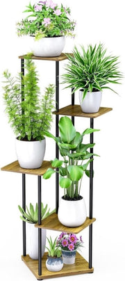 Plantenladder - Plantentrap - Plantenrek Opbergrek - Plantenstandaard - Plantenhouder - Bloemenrek – Bloementrap Met 5 Etages – Voor Buiten En Binnen – Voor Hoek, Tuin En Balkon