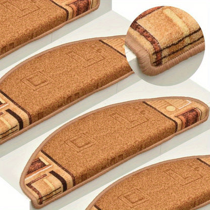 Antislipmatten – Trapmatten – Zelfklevende Matten – Geluiddempers – Veiligheidsmatten – Beige – 15 Stuks – Thermisch Geïsoleerd – Duurzaam & Eenvoudig Installeren