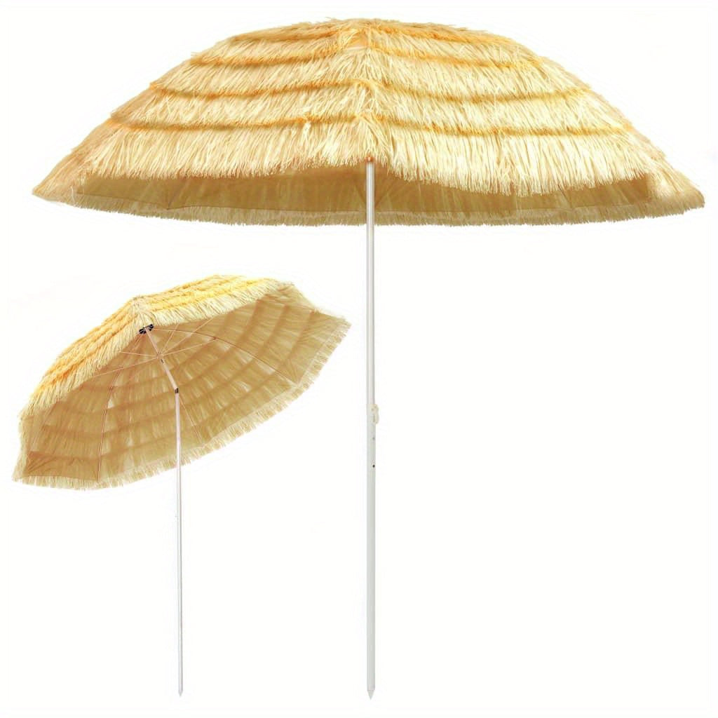 Strandparasol – Parasol – Zonnescherm – Tuinparasol – Buitenshuis Parasol – Natuurlijk Design – 300 cm Diameter – Stevig Frame