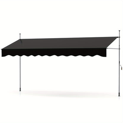 Zonnescherm – Zonwering – Uitschuifbaar – Buitenluifel – Handmatige Luifel – Verstelbaar 210-300 cm – Polyester Met PU-Coating