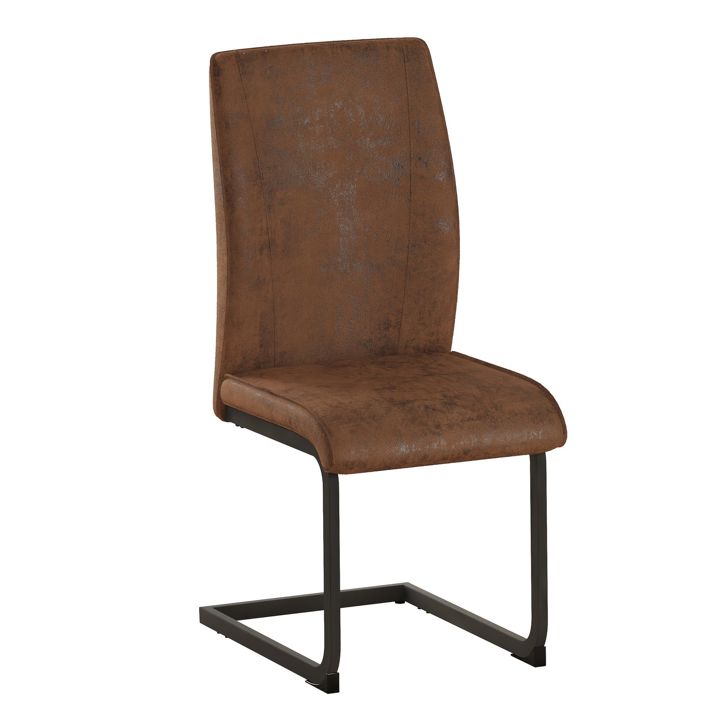 Eetkamerstoelen – Stoelen – Kuipstoelen – Set van 2 – Bruin vintage look – Suède-imitatie bekleding – Ergonomisch design – Comfortabel zitoppervlak