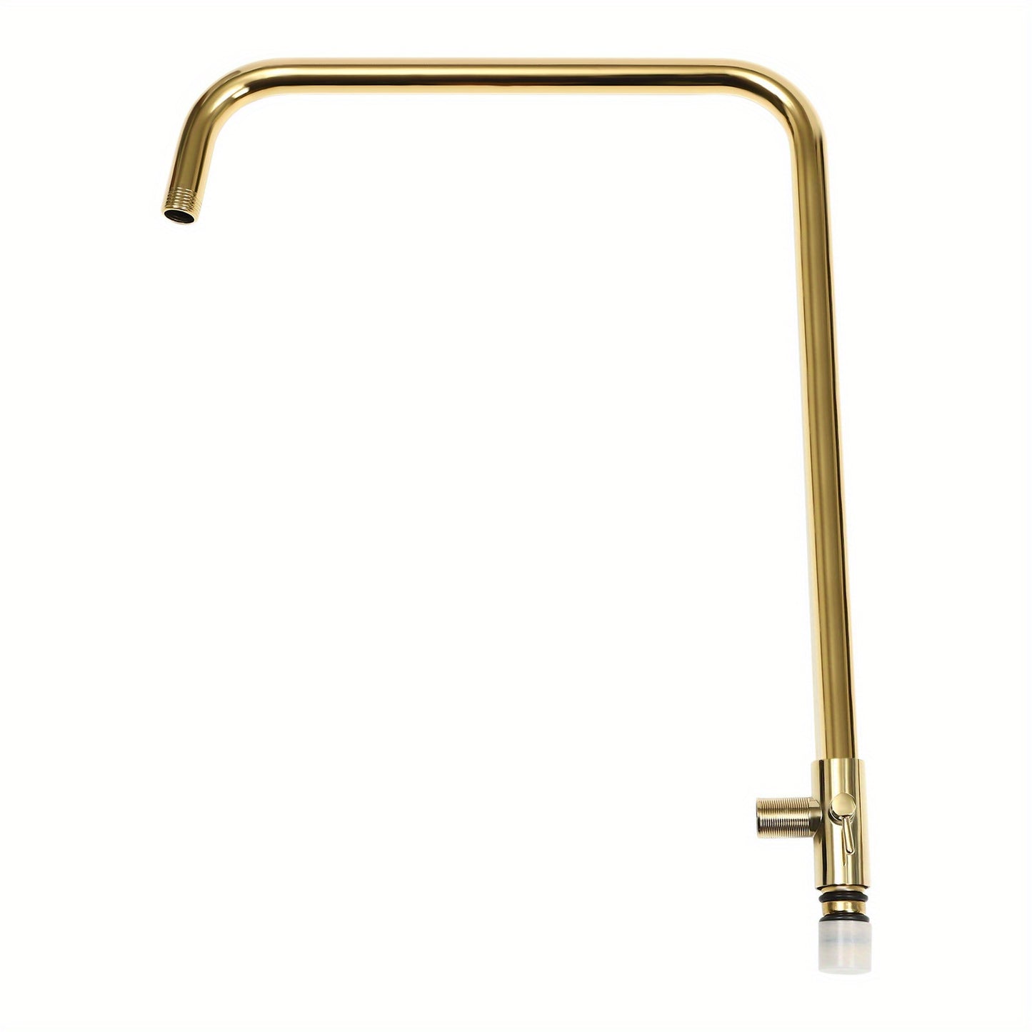 Doucheset – Regendouche – Handdouche – Douchegarnituur – Thermostaatkraan – Gouden Rond Design – Verstelbare Hoogte 70-110 cm – RVS & Messing
