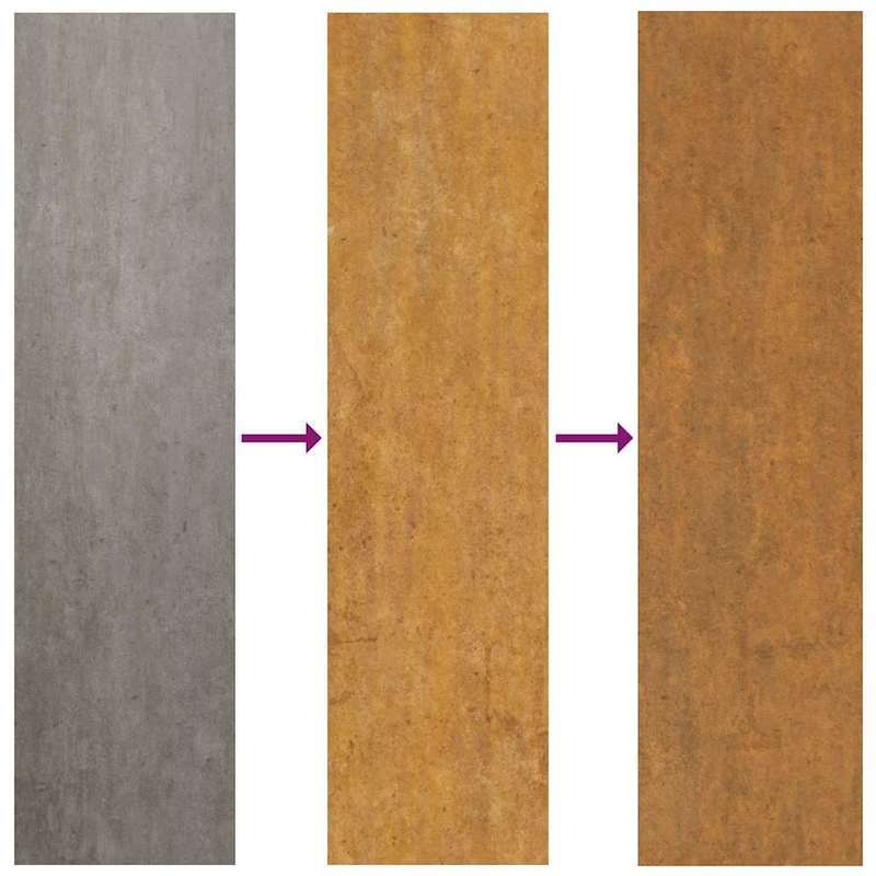 Metalen sierpoort – Tuinpoort – Sierhek – Terraspoort – Buitenpoort – Bruin – Weerbestendig staal – 105x130 cm