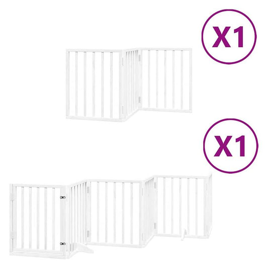 Hondenren – Puppyren – Hondenkennel – Hekken – Hondenhek – Inklapbaar – Hoogwaardig Populierenhout – 450 cm Lang – Met Deur – Modulair – Stevig & Duurzaam