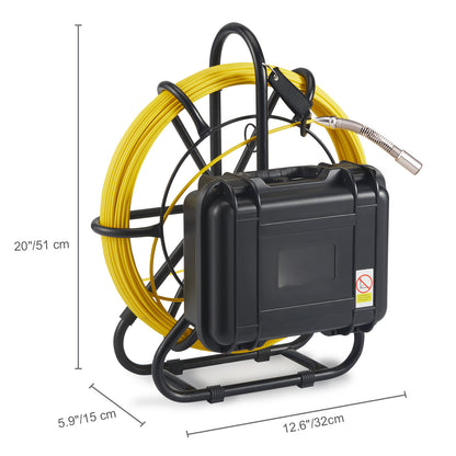 Rioolcamera – Inspectiecamera – Endoscoop – Buiscamera – Afvoercamera – 50 Meter Kabel – 9 Inch 720p Scherm – 12 LED Verlichting