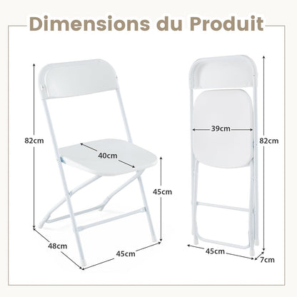 Inklapbare Stoelen – Vouwstoelen – Opklapstoelen – Zitstoelen – Eetkamerstoelen – Set Van 4 – Hoge Draagkracht 350 Kg – Stevig Metalen Frame