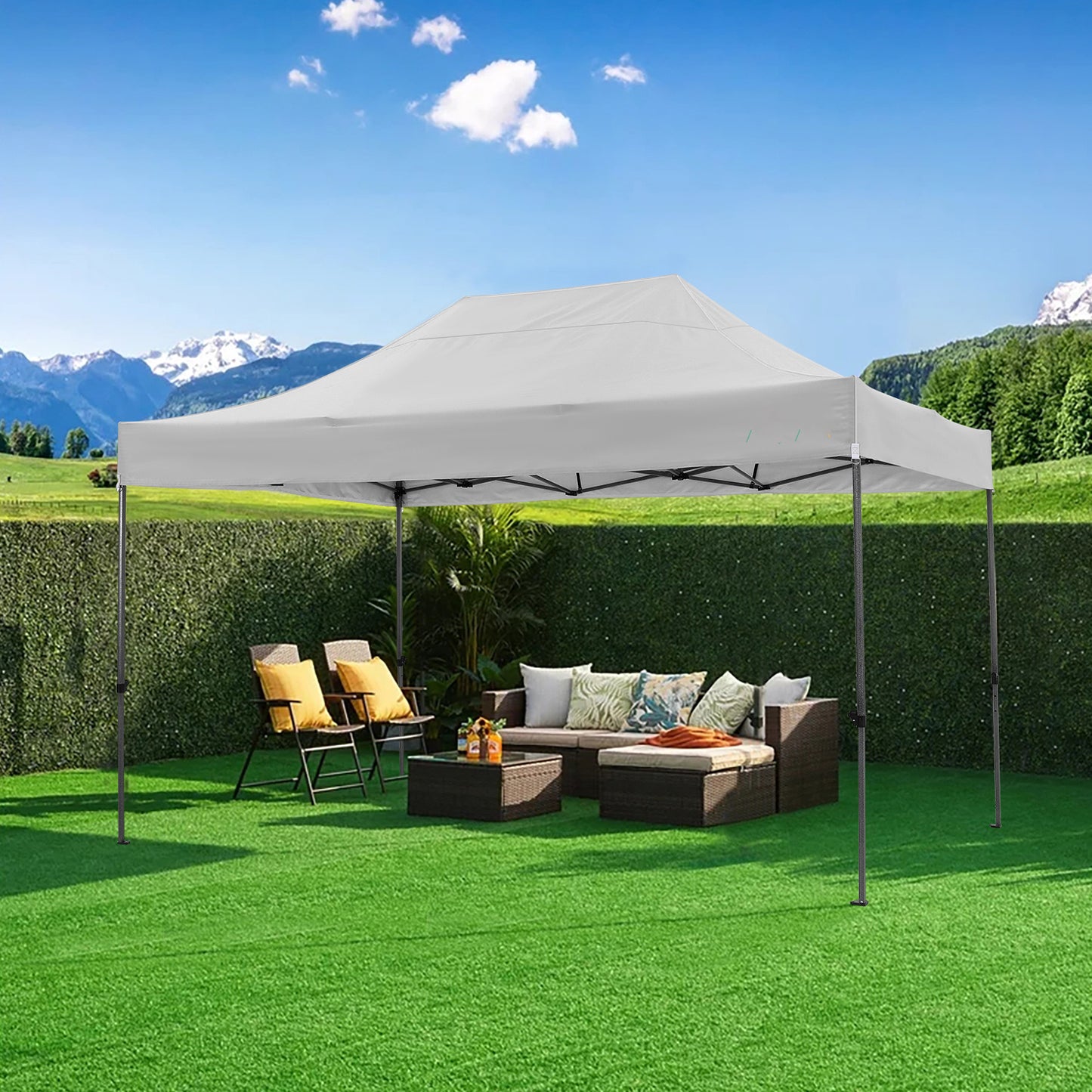 Partytent – Feesttent – Tuintent – Paviljoen – Vouwtent – 3x4,5 Meter – Waterdicht Polyester – 3 Verstelbare Hoogtes