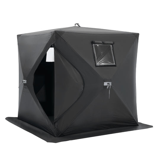 IJsvissershut – Ijsshelter – Vistoestel – Vismand – Visserstent – Draagbaar Pop-up Systeem – Water- en Windbestendig Polyester