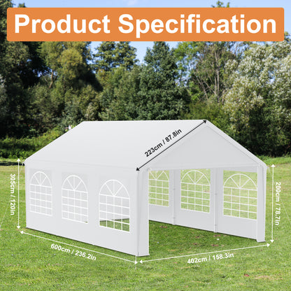 Gazebo Party Tent Garden Tent with Removable Side Walls, Stable, Cold And Sun Protection