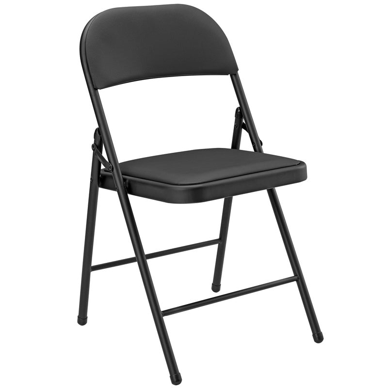 Vergaderstoel – Conferentiestoel – Opvouwbare Stoel – Bureaustoel – Kunstleren Stoel – Set van 6 – Ergonomisch Gepolsterd – Stevig Metalen Frame
