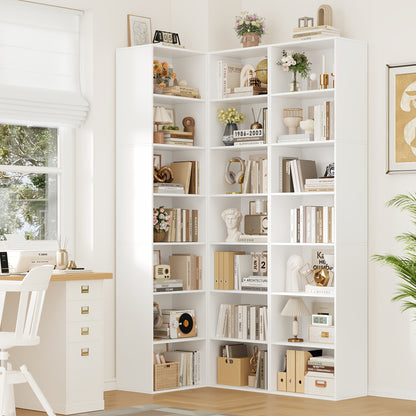 Boekenkast – Boekplank – Opbergkast – Vakkenkast – Wandkast – Verstelbare Legplanken – Stevig Massief Hout – Vrijstaand Wit Design