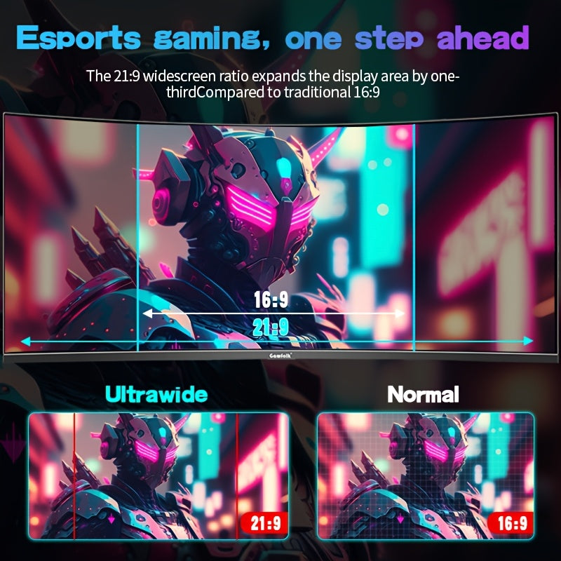Ultrascherpe Monitor – Curved Scherm – Ultrawide Display – Gaming Monitor – Kantoor Monitor – 34 Inch – UWQHD 3440x1440 – 165Hz Verversingssnelheid