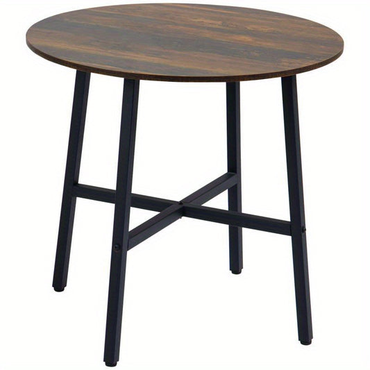 Eettafel – Tafel – Eetkamertafel – Keukentafel – Meubel – Bruin – Hardhout & Kunsthout – 80x80x76 cm – 4-delig Uitbreidbaar Blad – Eenvoudige Montage