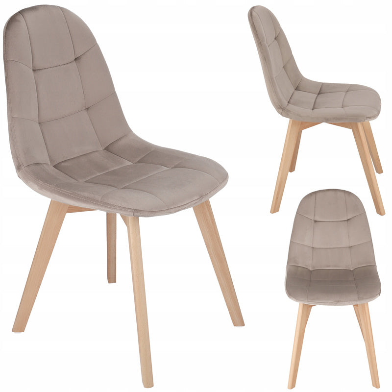Stoelpoten – Meubelpoten – Stoelpootdop – Stoelpootbeschermers – Beukenhout – Set Met Schroeven – Geschikt Voor Beige Velvet Stoel – Max. Draagvermogen 130 kg