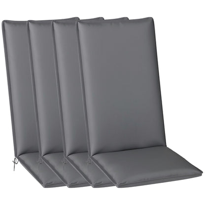 Tuinkussen – Tuinstoelkussen – Zitkussen – Bankkussen – Loungekussen – Hoge Rug – Polyester Met UPF50+ – 124x50x5 cm – Grijs