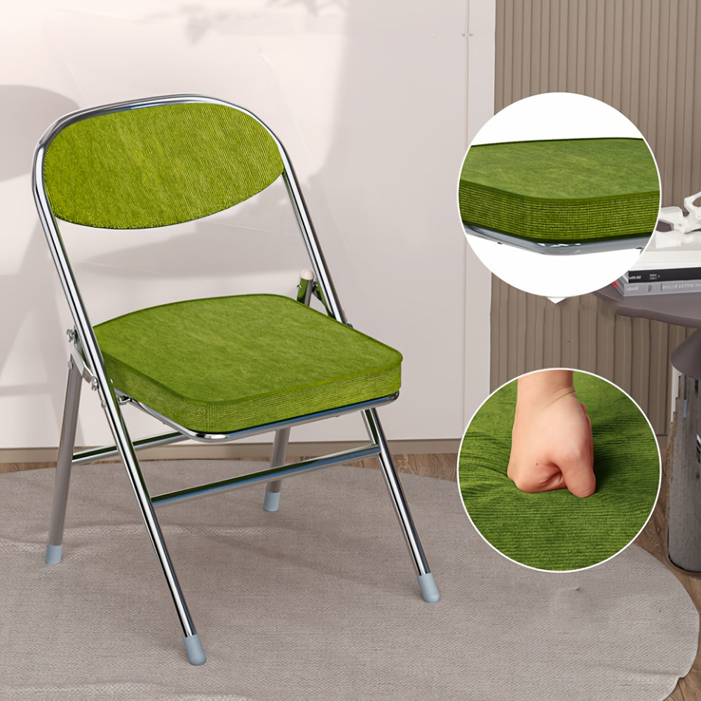 Stoel – Eetkamerstoel – Keukenstoel – Fauteuil – Bureaustoel – Set Van 4 - Groen – Ergonomisch Design – Roestvrijstalen Frame
