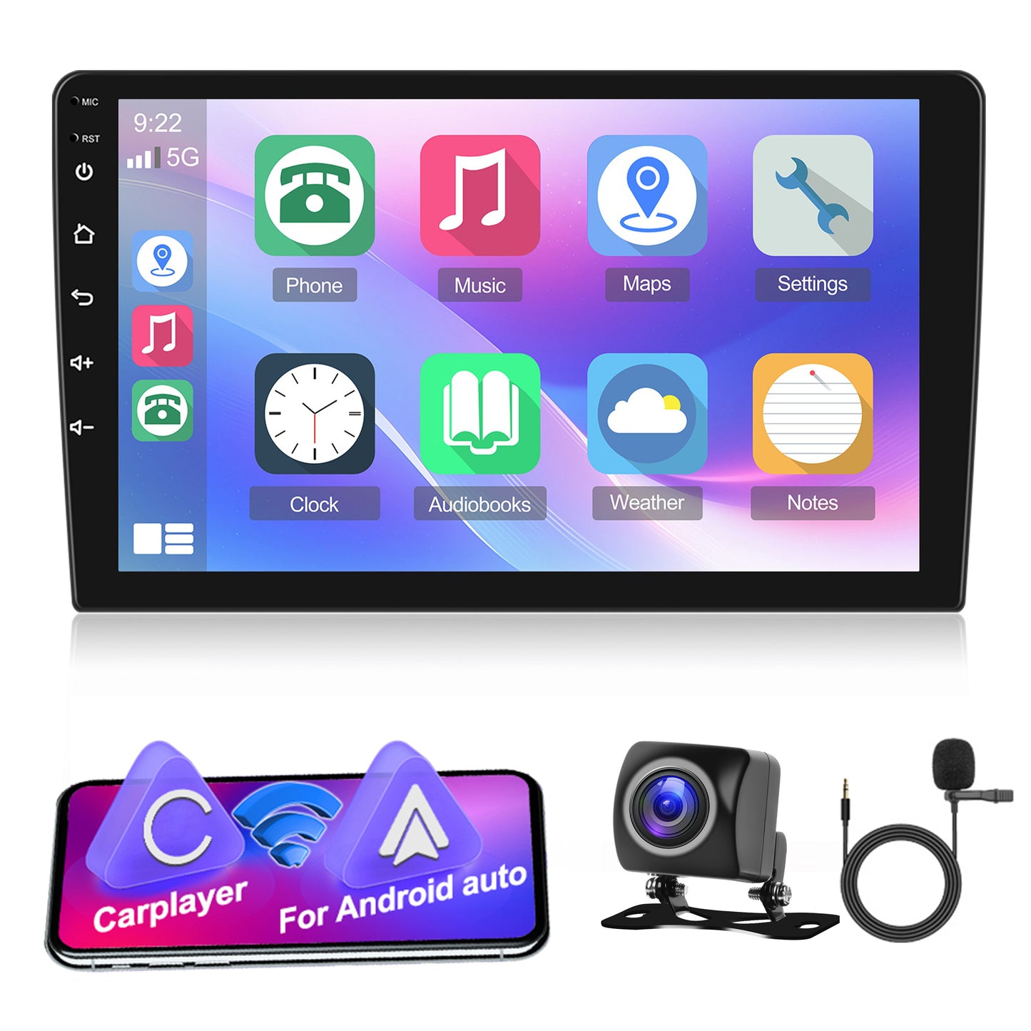 Autoradio – Car Stereo – Multimedia Speler – Auto Radio – Head Unit – Android 13 – Draadloos CarPlay & Android Auto – 9 Inch Full HD Touchscreen – GPS Navigatie & AHD Achteruitrijcamera