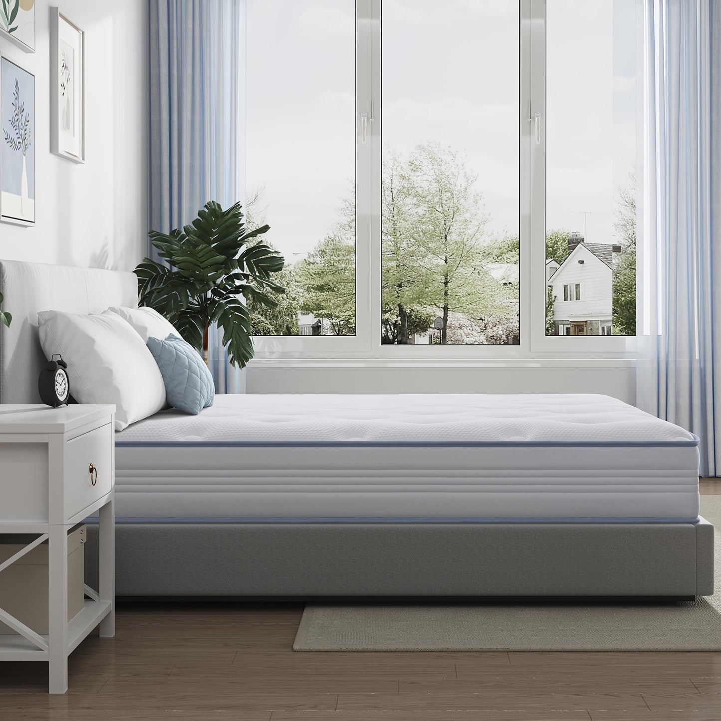 Hybride Matras – Memory Foam Matras – Pocketvering Matras – Koudschuim Matras – 7-Zones Matras – 22 cm Dikte – Koelend Gel & Europese Pillowtop