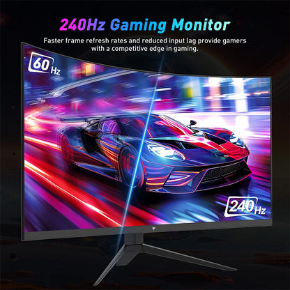 Gaming Monitor – Curved Monitor – PC Monitor – Gaming Display – Full HD Monitor – 32 Inch Curved 1500R – 240Hz Verversingssnelheid – FreeSync & G-Sync Compatible