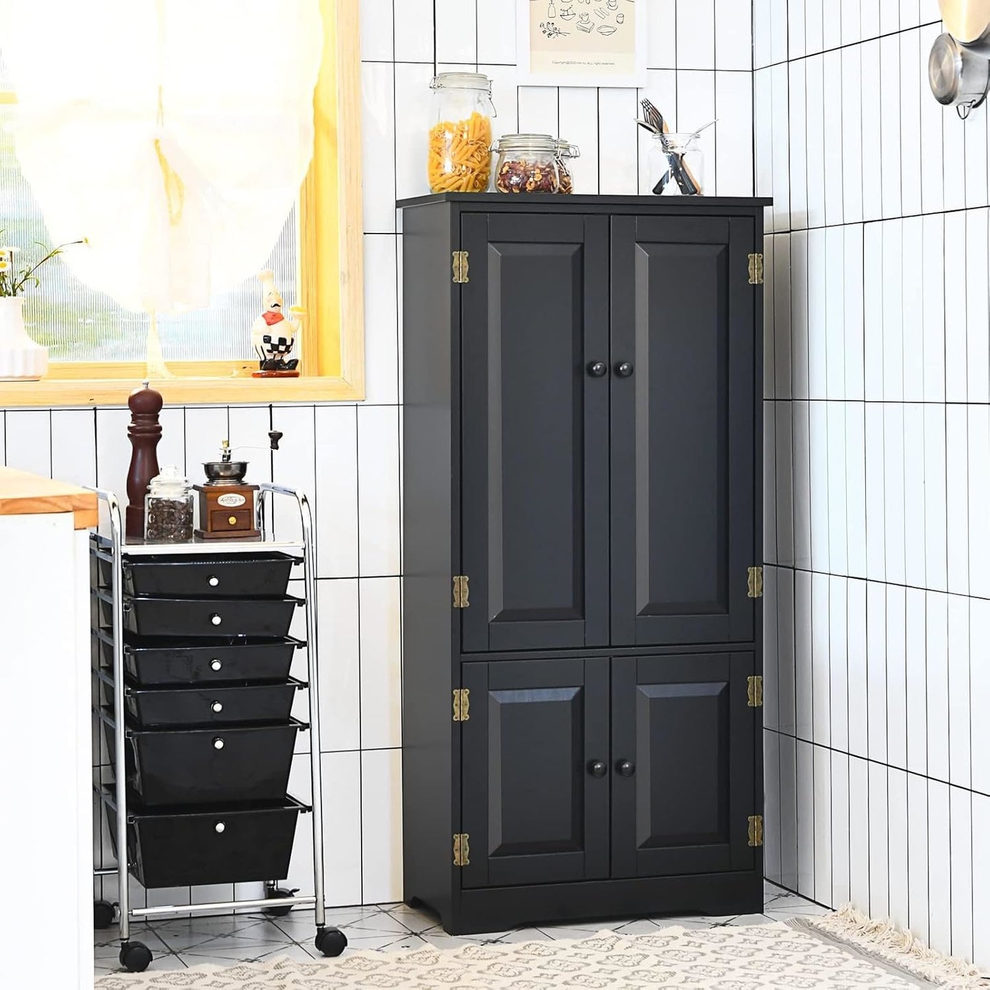 Bartafelset – Barset – Statafel – Barkrukken – Bistroset – Industrieel Design – Inclusief Wijnrek voor 6 Flessen