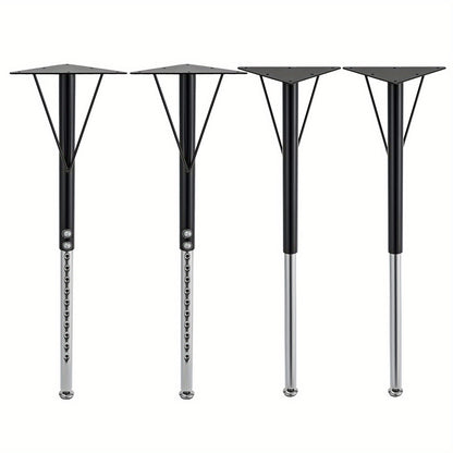 Verstelbare Tafelpoten – Tafelpoten Met Verstelbare Hoogte – Meubelpoten – Bureau Poten – Eettafel Poten – Zwarte Metalen Constructie – Verstelbaar 44,5-73,5 cm – Antislip Rubber Voetjes – Stevig Tot 300 kg