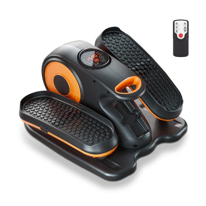 Elliptische Fiets Onder Bureau – Mini Stepper – Pedal Exerciser – Fietsapparaat – Been Trainer – Compact Ontwerp – Elektrisch Met 12 Snelheidsniveaus – Stil Magnetisch Weerstandssysteem – Oranje Variant