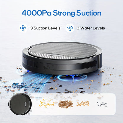 Robotstofzuiger – Dweilrobot – Stofzuigerrobot – Automatische Stofzuiger – Slimme Schoonmaker – 30,99x30,99x7,59 cm – 4500 mAh Batterij