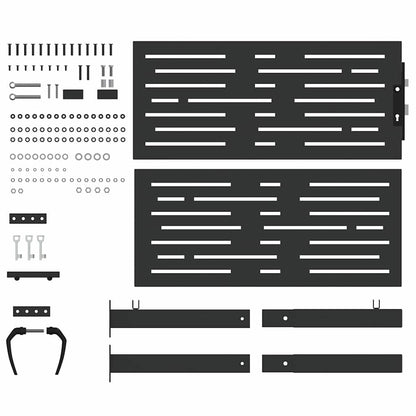 Toegangspoort – Tuinpoort – Beveiligingspoort – Buitendeur – Metaalpoort – 105 x 100 cm – Gepoedercoat Staal – Insteekslot Veilig