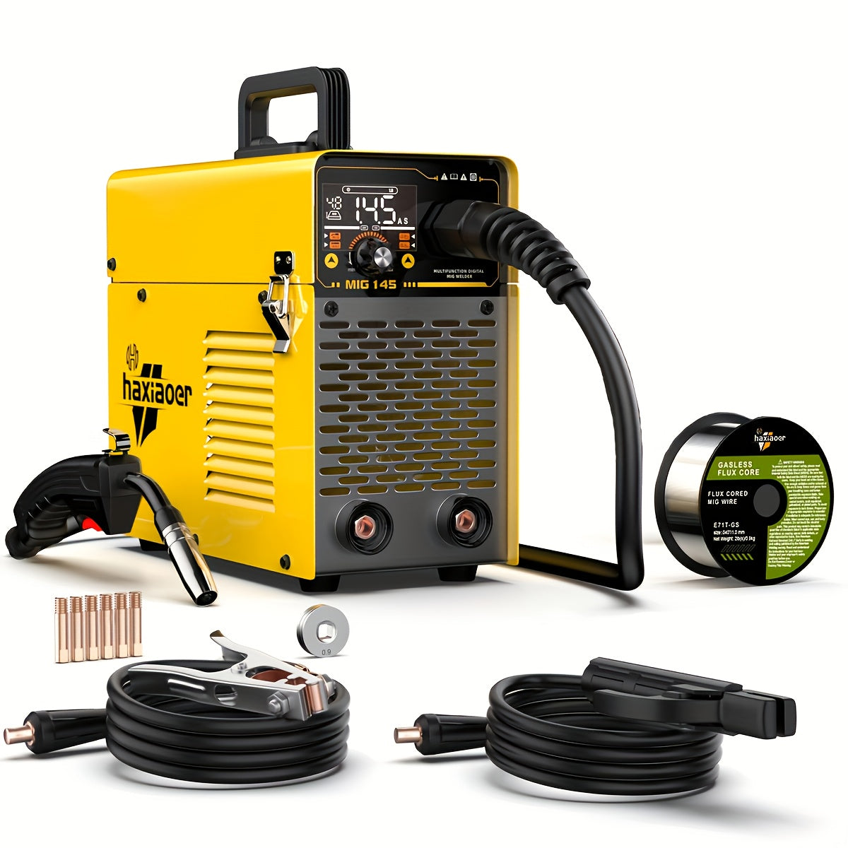 Lasapparaat – MIG Lasmachine – MMA Lasapparaat – Flux Core Lasmachine – Elektrisch Lasapparaat – 2-in-1 MIG/MMA – 145A Vermogen – IGBT Invertertechnologie