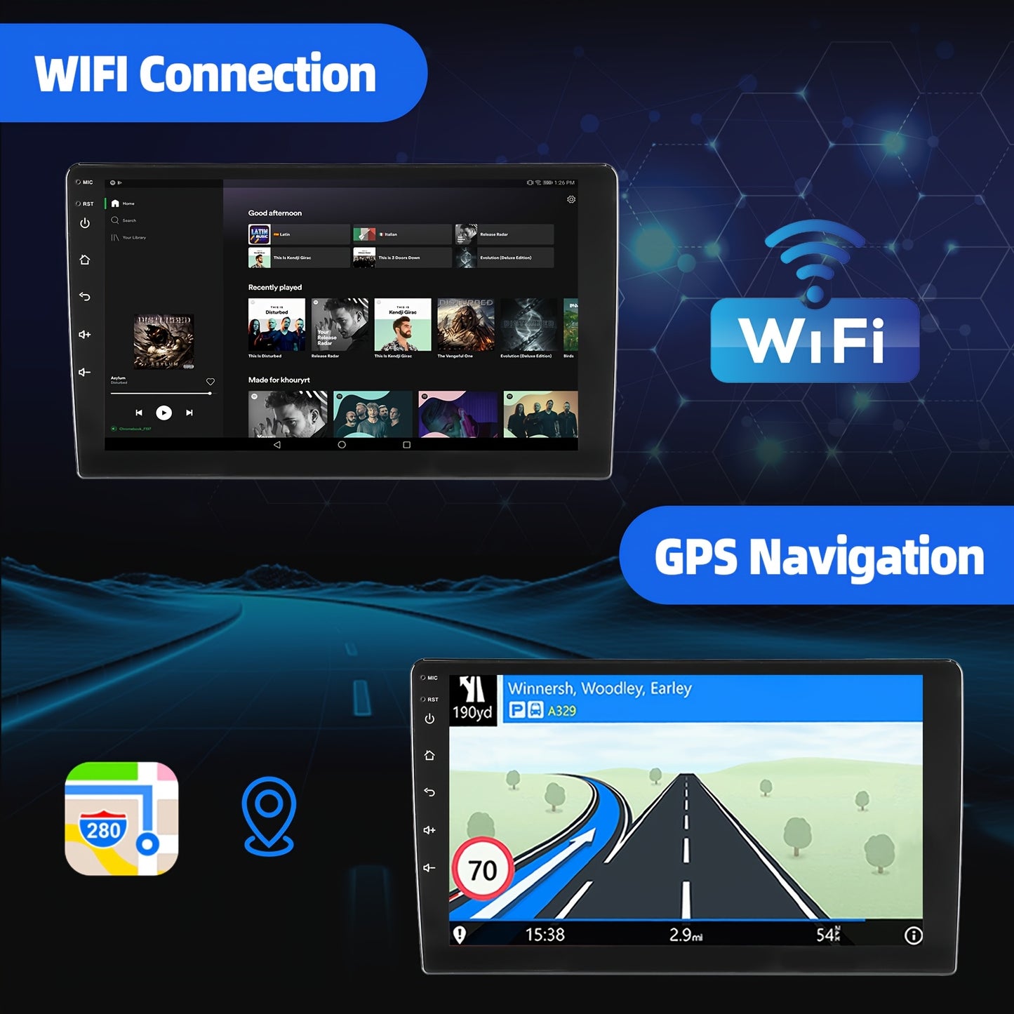 9 Inch Android 15 Autoradio – 2 DIN Multimedia Speler – Touchscreen Head Unit – CarPlay Android Auto – Voor VW Tiguan 2010-2016 – HD IPS Scherm – Split Screen Functie