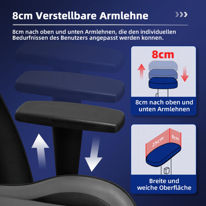 Gaming Stoel – Gaming Chair – Gaming Fauteuil – Gamestoel – Ergonomische Gamestoel – Verstelbare Lendensteun & Hoofdsteun – Rugleuning Kantelbaar Tot 170°