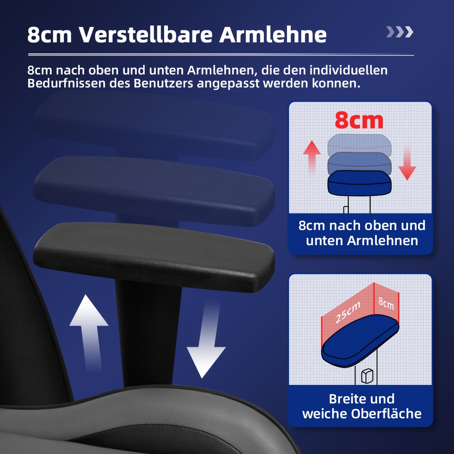 Gamingstoel – Gamerstoel – Bureaustoel – Spelstoel – Gaming Armstoel – Ergonomisch Comfort – Kantelfunctie 170°