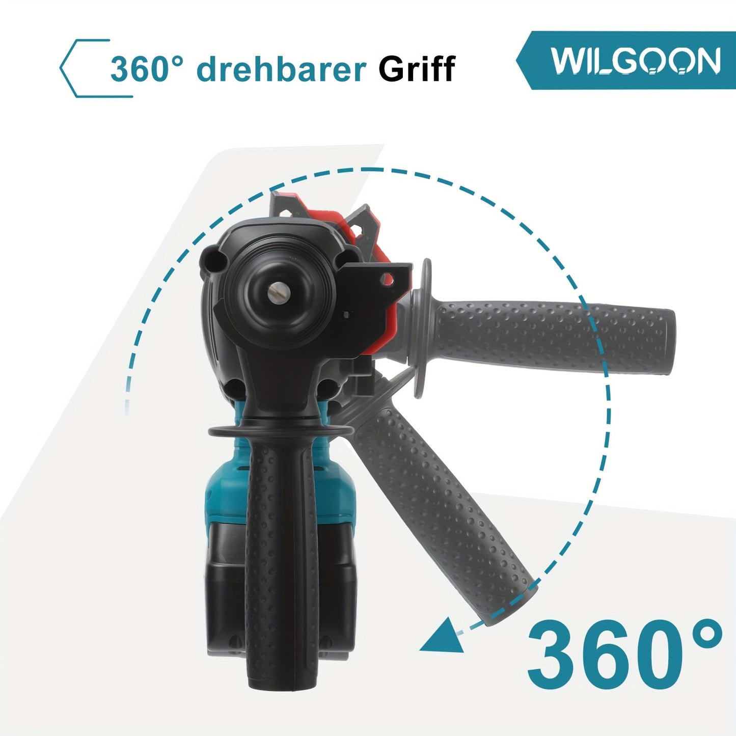 Accu Klopboor – Draadloze Boormachine – Slagboor – Boorhamer – Beitelmachine – 4-in-1 Multifunctioneel – 18V 2 Batterijen – SDS-Plus Systeem – Lichtgewicht