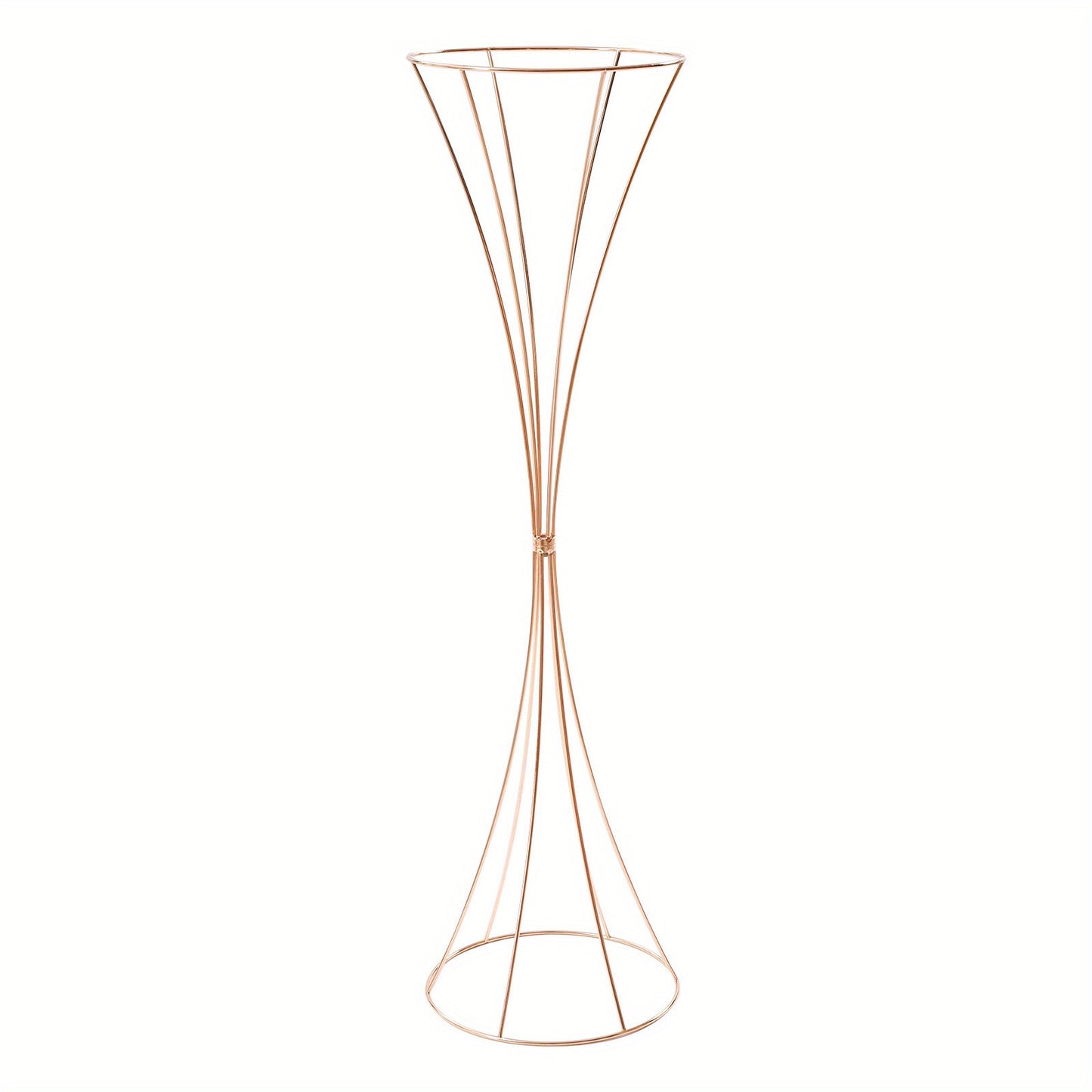 Weddingvaas – Bloemenvaas – Decoratieve Vaas – Tafelvaas – Bruiloftsvazen – 80 cm Hoog – Gouden Metalen Trompetvaas van IJzer